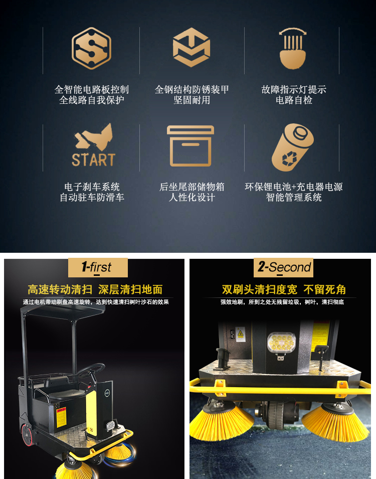 LS1300駕駛式掃地車(chē)品牌 理仕掃地機,LS1300駕駛式掃地機(圖6)