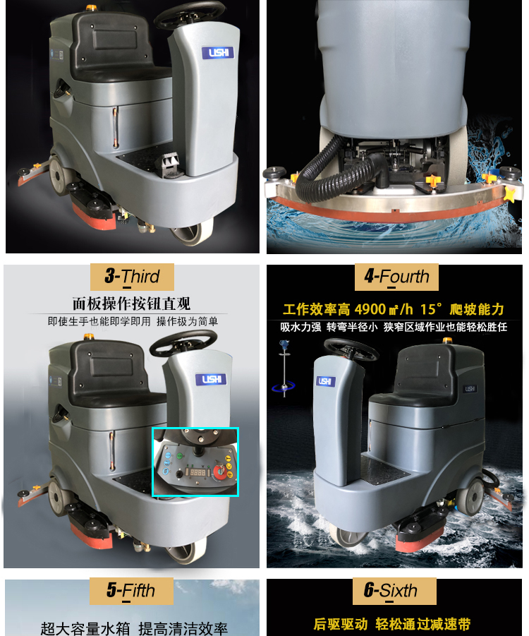 洗地機供應商 鋰電池駕駛式洗地機,工業(yè)洗地機(圖7)